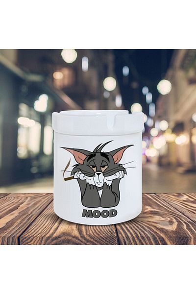 HobiShop Τασάκι Mood Tom And Jerry Tired Tom Printed Ashtray K-171