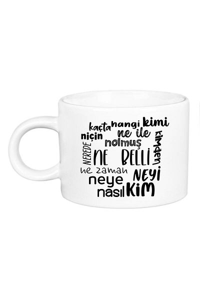 HobiShop 13 Question Special Designed Porcelain Luxury Cup