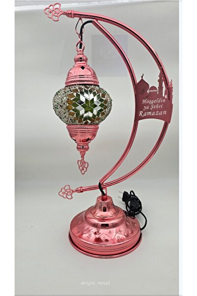 CAM RAMAZAN MASA ÜSTÜ LAMBADER METAL KECE LAMBASI RAMZAN HİLALİ