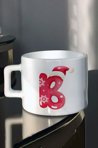 HobiShop Best Year New Year And Christmas Gift Red Letters Printed Tea Coffee Cup