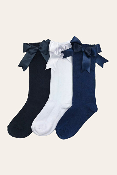 Ollero 3 чифта момичешки чорапи с панделка