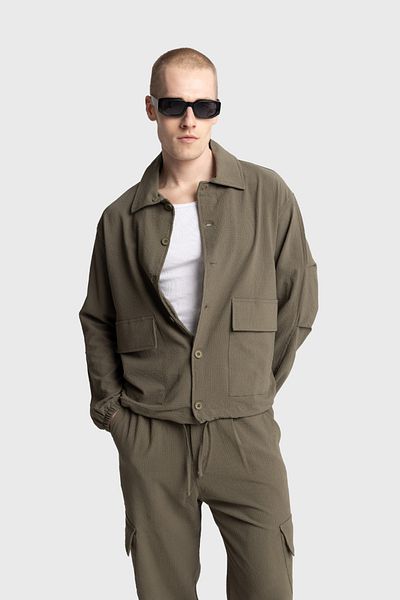 GIESTO GOFRE JACKET WITH ROPE DETAIL