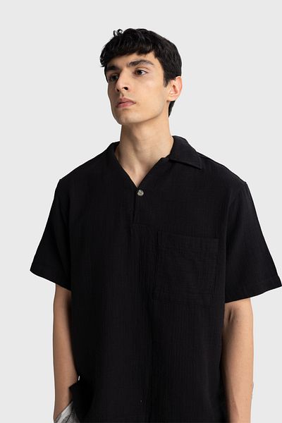 GIESTO Wrinkled Look SHORT SLEEVE SHIRT
