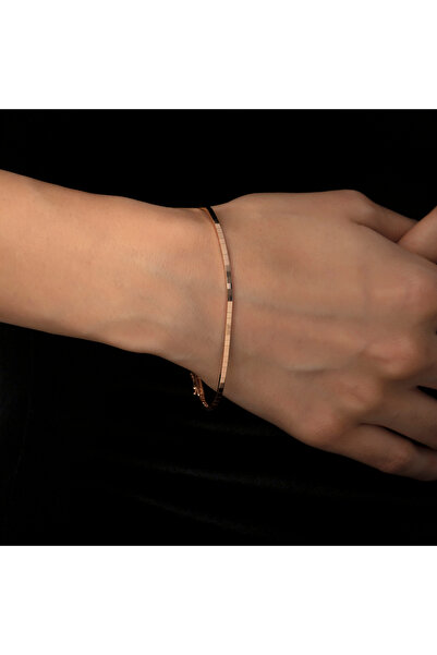 Ersöz Kuyumculuk 14 Ayar Altın Su Yolu Bileklik(ROSE)