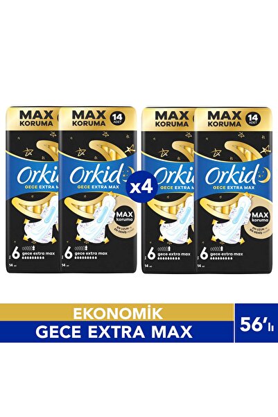 Orkid OrkidHijyenik Ped Ultra Gece Ekstra Max 14' lü 4 Adet