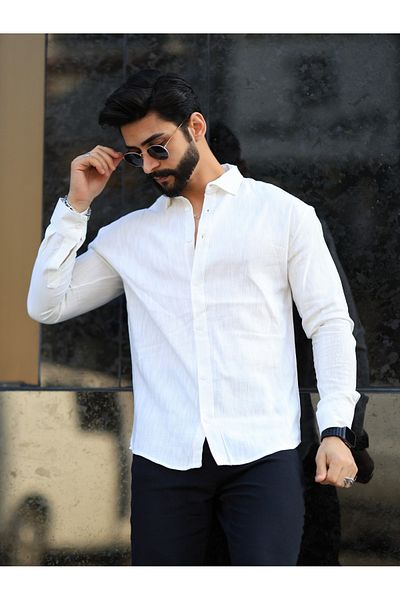 YNGMENCLASS FLAM LINEN TEXTURED OWERSIZE SHIRT
