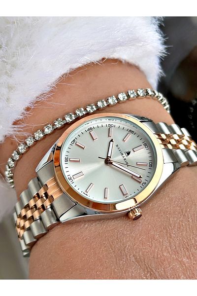 Navimarine Gold Color Steel Cord Women's Wristwatch + Bracelet Gift