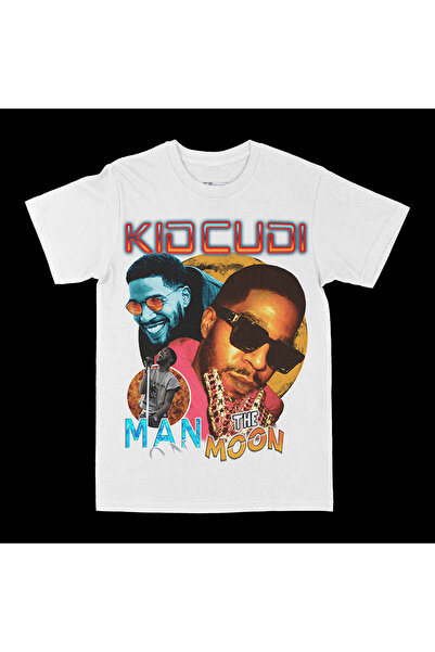 rebelberi Kid Cudi Čovek na Mesecu Hiphop Rap Bootleg Stil Bela Oversize Unis...