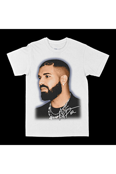 rebelberi Tricou unisex oversize alb Drake Big Head Bootleg Stil