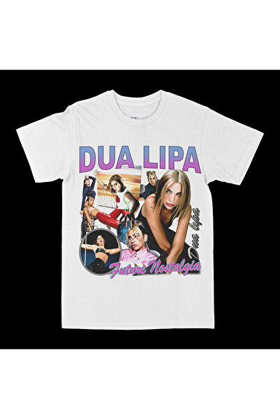 rebelberi Dua Lipa Bootleg stil oversize unisex bela majica