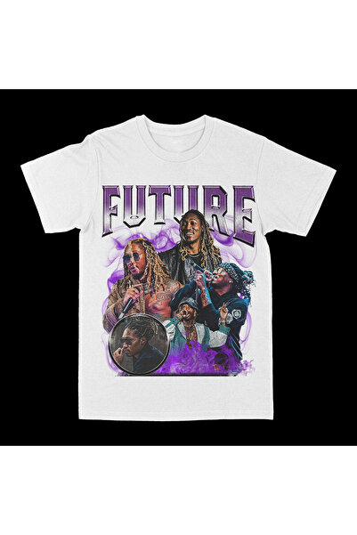 rebelberi Future Written Rapper Hiphop Rap Bootleg Style White Oversize Unise...