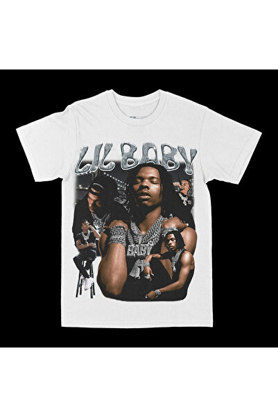 rebelberi Lil Baby Hiphop Rap Bootleg Stil Bela Oversize Unisex Majica T-Shirt
