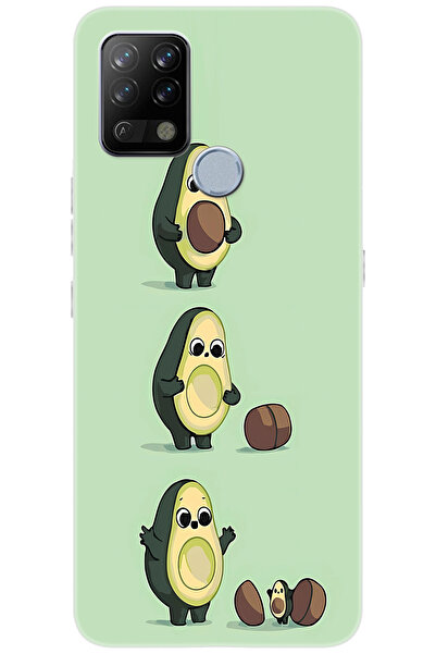 TECNO Pova (LD7) Uyumlu Kılıf Desen Baskılı Silikon Avakado STK:618 CP-j2QFlrG