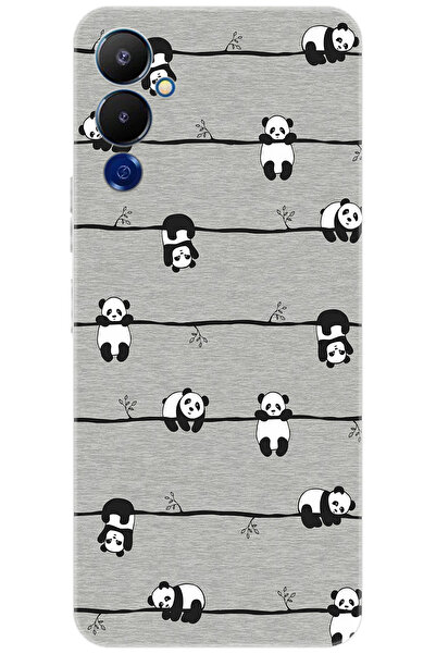 TECNO Pova 4 (LG7n) Uyumlu Kılıf Desen Baskılı Silikon Pandalar STK:751 CP-NE...