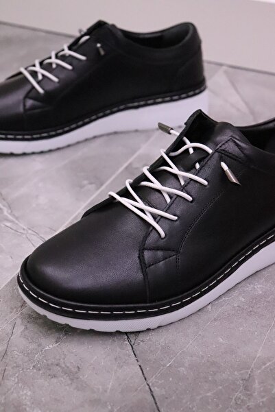 Venüs - 23150003 Черни дамски обувки от естествена кожа за ежедневно носене