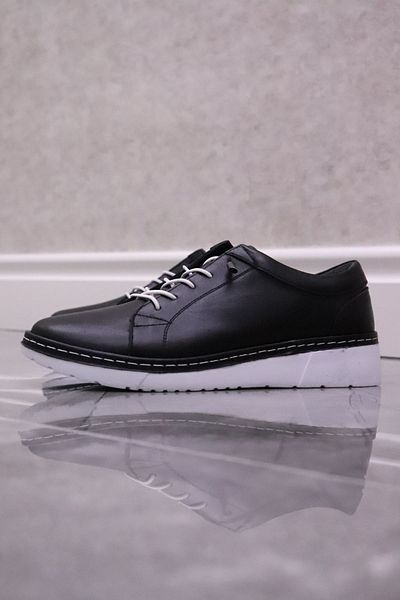 Venüs -23150003 Black Genuine Leather Women's Casual Shoes
