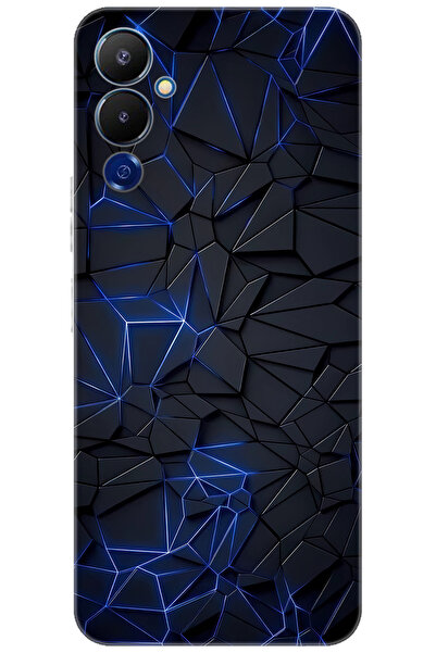 TECNO Pova 4 (LG7n) Uyumlu Kılıf Desen Baskılı Silikon Prizmatik Tasarım STK:667 CP-wlYo6HK