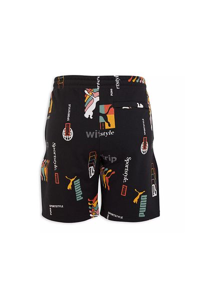 Puma Мъжки черни къси панталони - завързана талия, 62442201 - Classics Brand Love Shorts