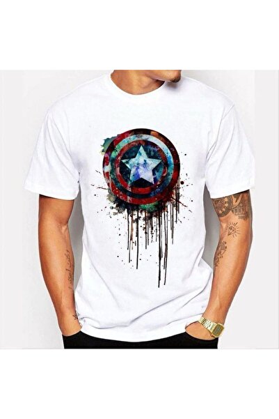 Khione Tricou oversize, 100% bumbac, cu imprimeu stea unisex