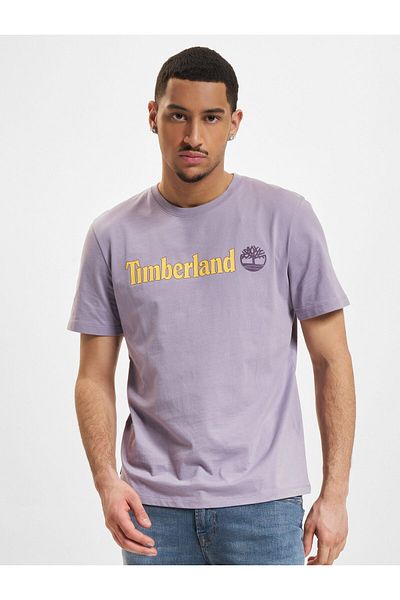 Timberland Γραμμικό λογότυπο κοντομάνικο μπλουζάκι ανδρικό μωβ T-shirt Tb0a5upqeg71