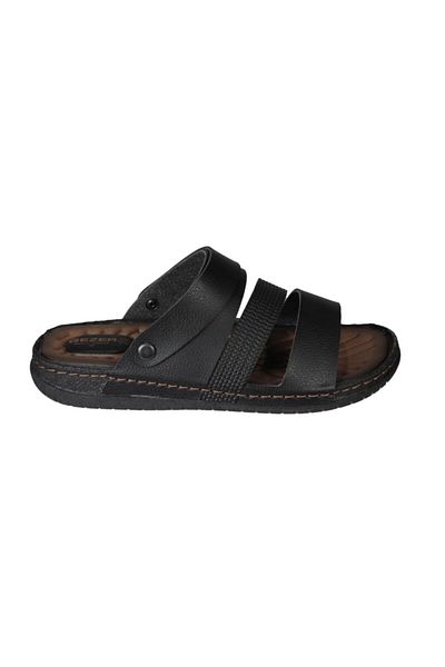 GEZER Men's Black Sandals Slippers