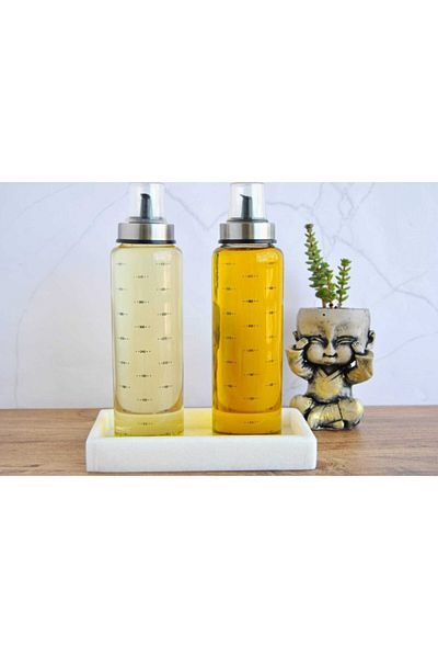 KYRDESIGN Marble Oil Pot Base & Presentation Tray