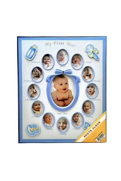 ADF TOPTAN 10x15cm 240lık Bebek Fotoğraf Albümü Mavi