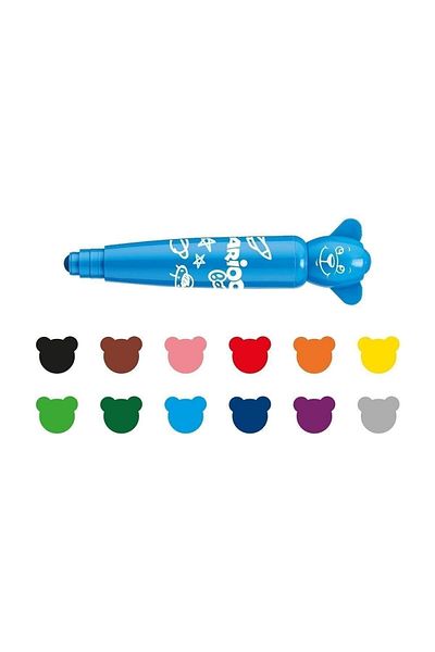 CARIOCA 12 Pieces Teddy Jumbo Baby Super Washable Crayons Set