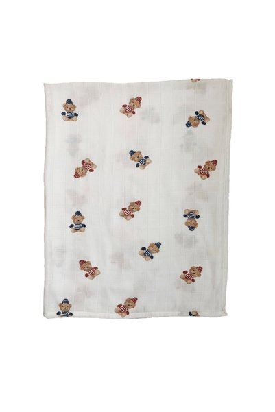 Asu Baby&Kids Vintage Bear Organic Bamboo Muslin Cover