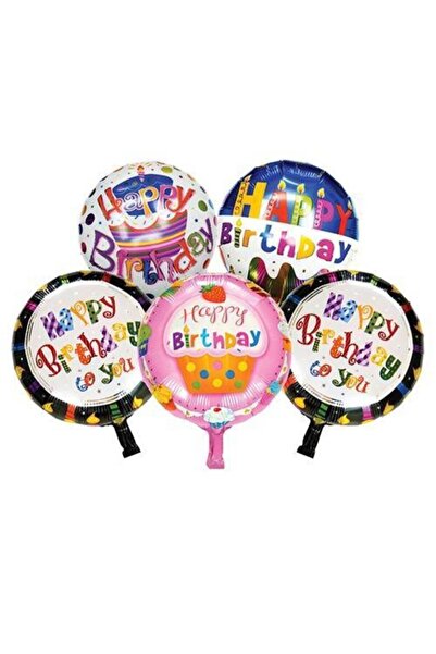 18inç Beyaz Happy Birthday Folyo Balon