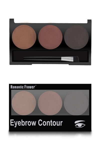 MUJGAN Romantic Floral 3-piece Eyebrow Shadow Set - 02