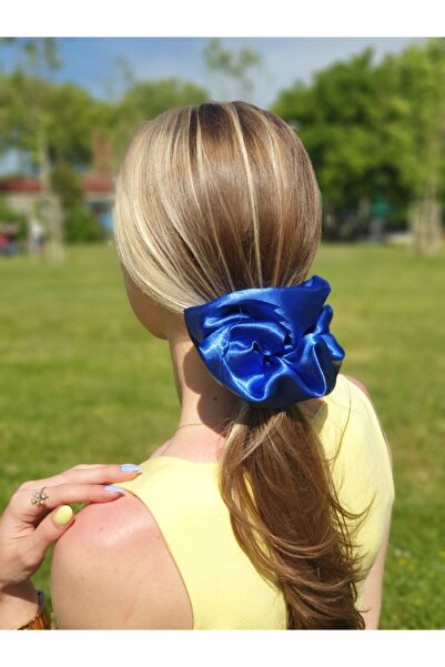 Melkady Aksesuar Melkady 131osma - Dev Boy Oversize Scrunchie Saten Saç Lastiği