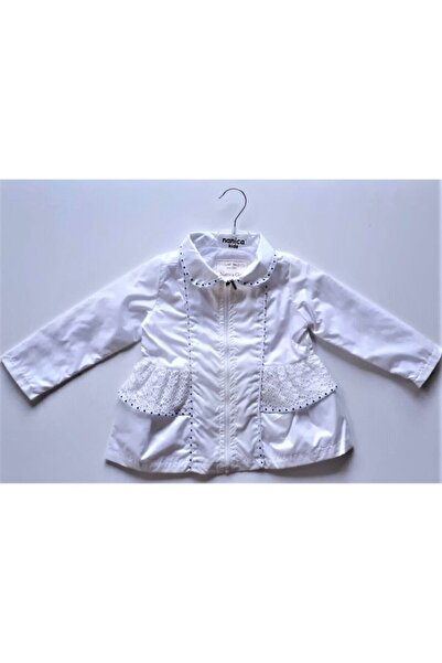 Nanica Kids Girl's White Raincoat Windbreaker
