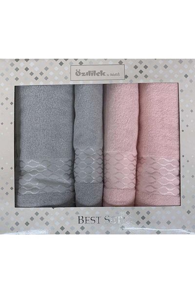 Özdilek Elissa Best Set Bath Set Gray - Powder