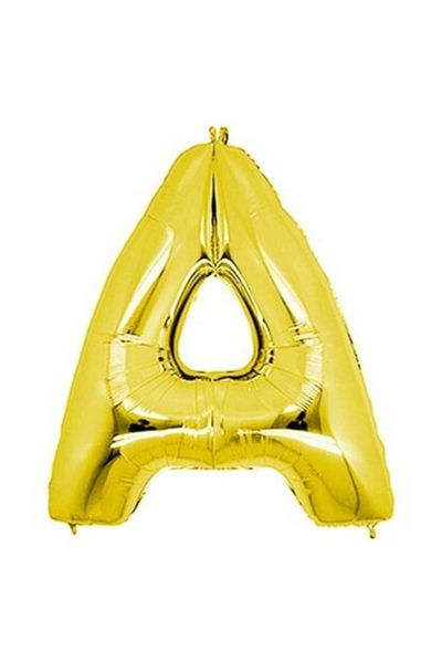 Deniz Party Store 40" Inch 100 cm (a) Letter Foil Balloon Gold Gold