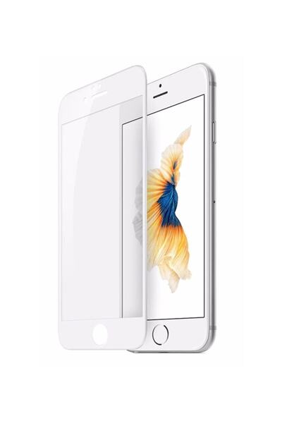Universal Iphone 7/8 Plus Full 3d Beyaz Seramic Ekran Koruyucu Blue Team