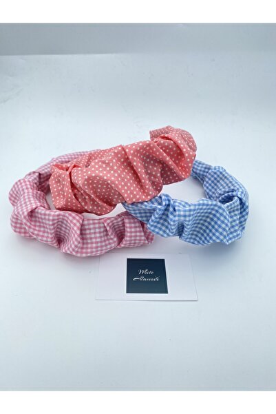 White Alamode Set de 3 coroane din seria specială pătrată și buline