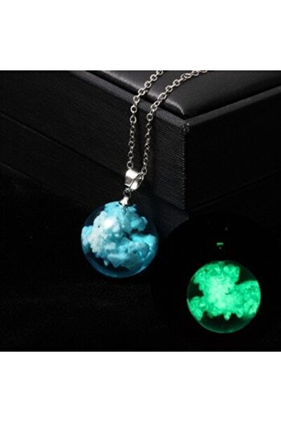 Genel Markalar Karanlıkta Parlayan Bulutlu Gökyüzü Kolye