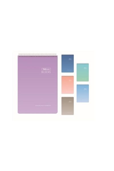 Gıpta Thebook Blocks غطاء صلب حلزوني لوحة مذكرة 17x24 سم -1 00yp مخطط