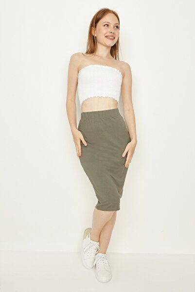 Select Moda Жіноча хакі спідниця міді