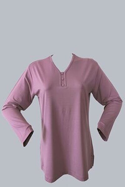 Genel Markalar Rüya Lila Anne V Yaka Penye Bluz