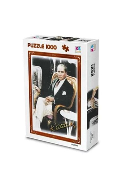 Ks Puzzle Puzzle Ataturk 1000 Piece Puzzle + Adhesive