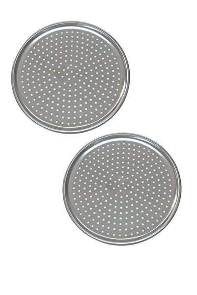 KHAKMA Perforated Pizza Tray & Lahmacun & Pita Tray 36cm 2 Pieces
