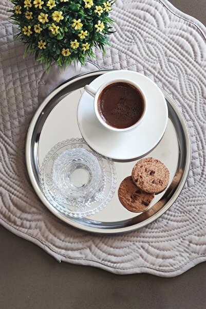 KHAKMA Steel Service Presentation Tray Coffee Tray 2 Pieces