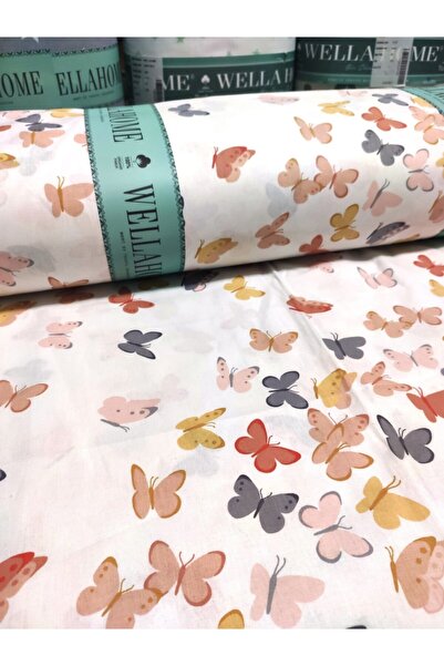 Wella Home Πορτοκαλί Πεταλούδες Ποπλίνα / Ύφασμα Akfil 240 cm Πλάτος