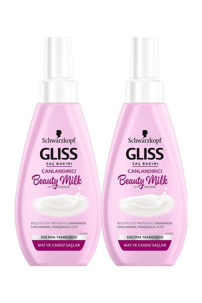 Gliss Beauty Milk - Canlandırıcı Saç Bakım Sütü 2'li