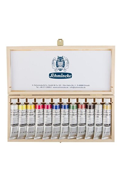 Schmincke Guaj Boya Seti : 12 X 20 Ml (ahşap Kutu)