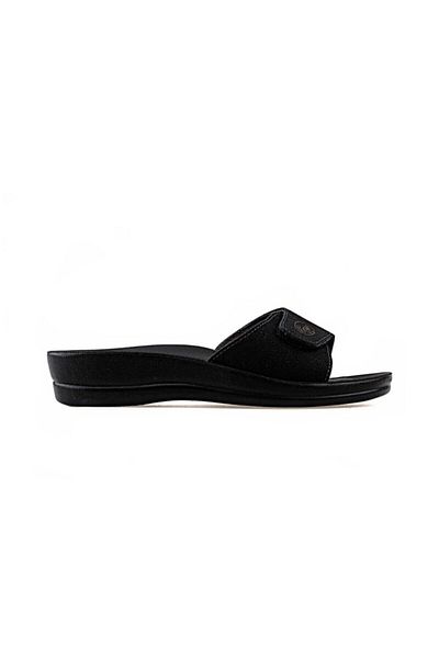 Ceyo Women's Black Minerva Velcro Orthopedic Slippers