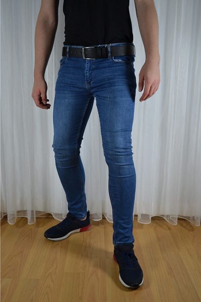 Bomonti Pantaloni de blugi Agree Slim Davit albaștri pentru bărbați