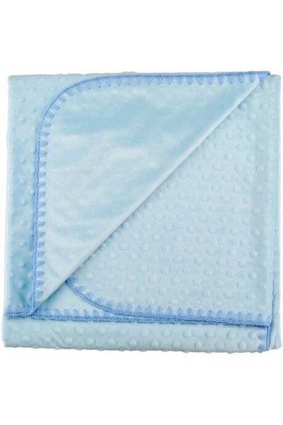 Bebitof Blue Chickpea Stitched Blanket for Baby Boy - 87X90